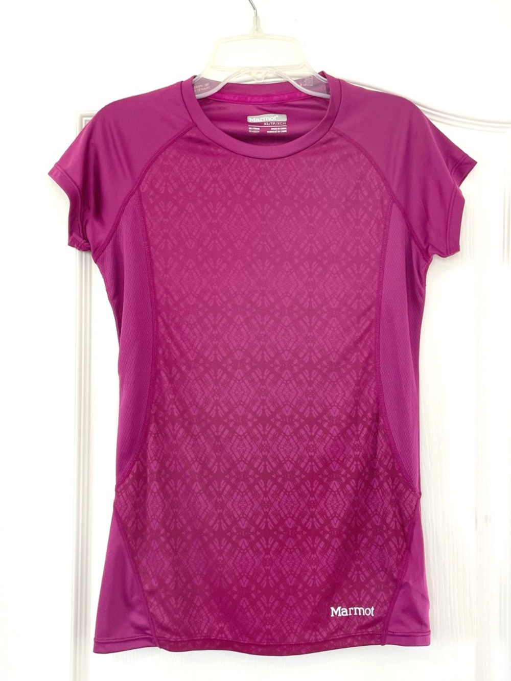 Marmot Women's Pink Short Sleeve Athletic Top - Size XS